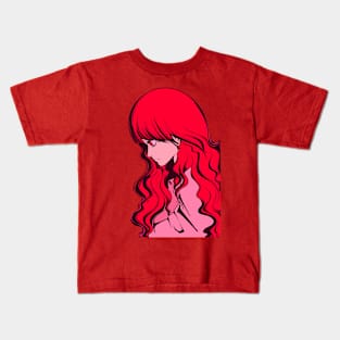 Woman with red hair Kids T-Shirt